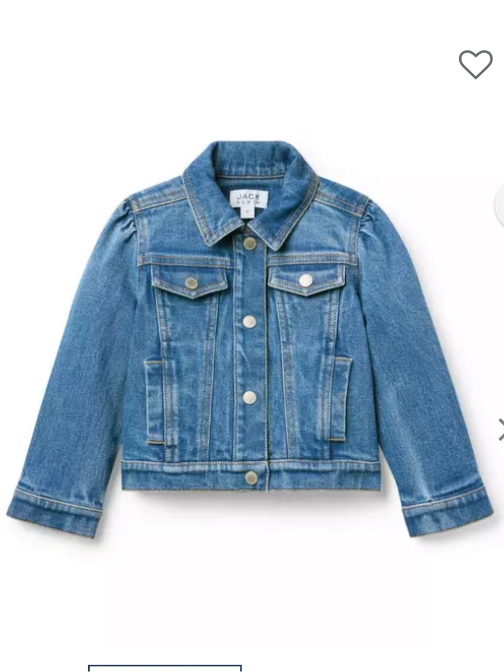 Janie and Jack Girls' Classic Blue Denim Jacket